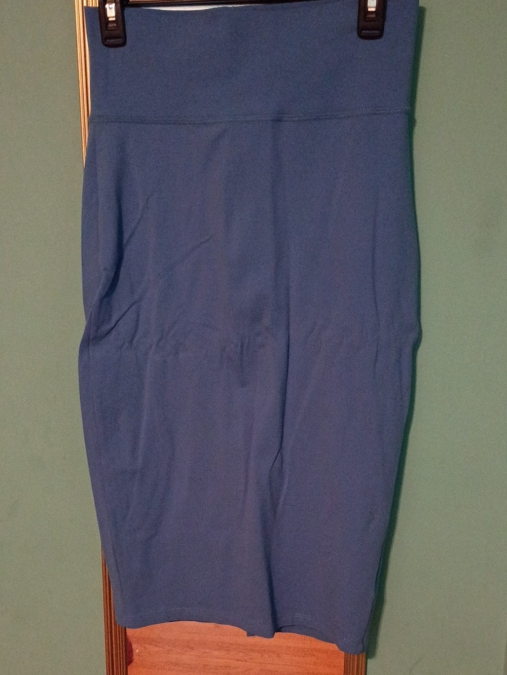 bebe Blue Stretch Pencil Skirt